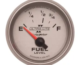 AutoMeter GAUGE; FUEL LEVEL; 2 1/16in.; 73OE TO 10OF; ELEC; ULTRA-LITE II