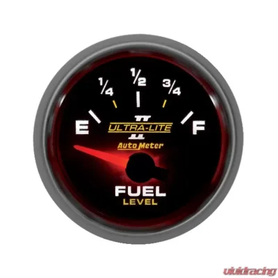 AutoMeter GAUGE; FUEL LEVEL; 2 1/16in.; 240OE TO 33OF; ELEC; ULTRA-LITE II - 4916