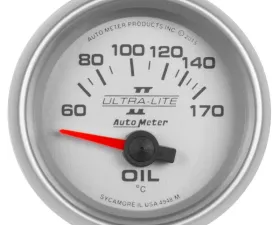 AutoMeter GAUGE; OIL TEMP; 2 1/16in.; 60-170deg.F; ELECTRIC; ULTRA-LITE II