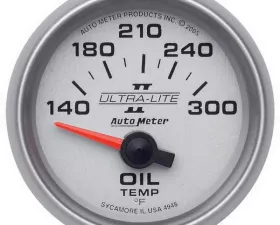 AutoMeter GAUGE; OIL TEMP; 2 1/16in.; 140-300deg.F; ELECTRIC; ULTRA-LITE II