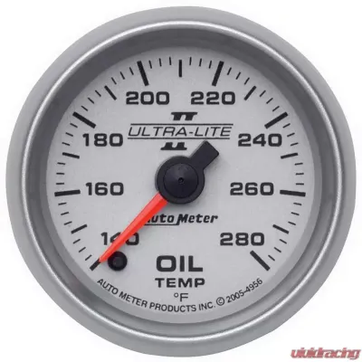 AutoMeter GAUGE; OIL TEMP; 2 1/16in.; 140-280deg.F; DIGITAL STEPPER MOTOR; ULTRA-LITE II - 4956