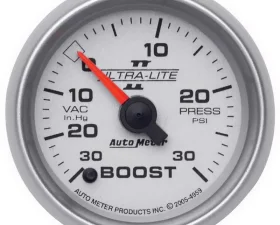 AutoMeter GAUGE; VAC/BOOST; 2 1/16in.; 30INHG-30PSI; DIGITAL STEPPER MOTOR; ULTRA-LITE II