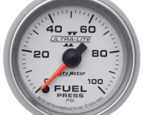 AutoMeter GAUGE; FUEL PRESSURE; 2 1/16in.; 100PSI; DIGITAL STEPPER MOTOR; ULTRA-LITE II