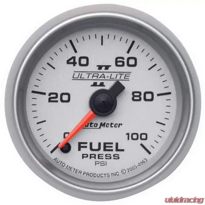 AutoMeter GAUGE; FUEL PRESSURE; 2 1/16in.; 100PSI; DIGITAL STEPPER MOTOR; ULTRA-LITE II - 4963