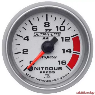 AutoMeter GAUGE; NITROUS PRESSURE; 2 1/16in.; 1600PSI; DIGITAL STEPPER MOTOR; ULTRA-LITE I - 4974