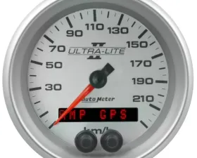 AutoMeter GAUGE; SPEEDOMETER; 3 3/8in.; 225KM/H; GPS; ULTRA-LITE II