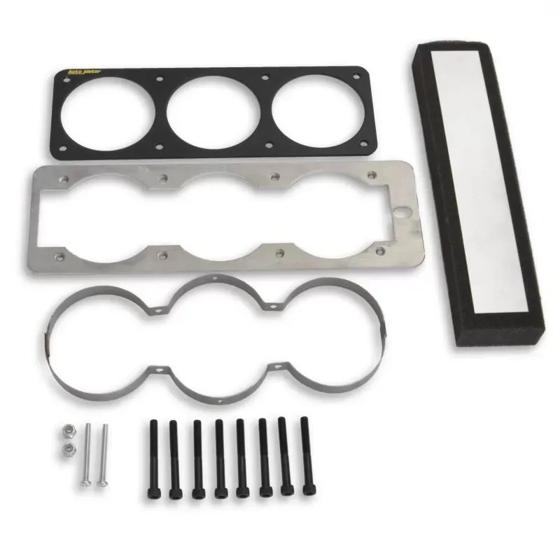 AutoMeter GAUGE MOUNT; GAUGE CAGE; TRIPLE; 2 5/8in.; BLACK; MUSTANG 87-93 FOX Ford - 50100