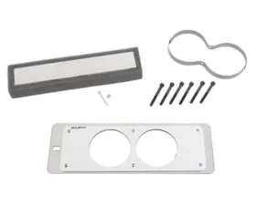 AutoMeter GAUGE MOUNT; GAUGE CAGE; DUAL; 2 5/8in.; SILVER; MUSTANG 87-93 FOX Ford