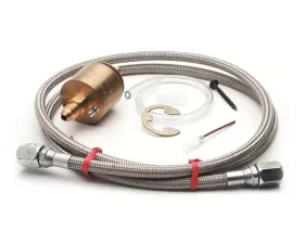 AutoMeter FUELP ISOLATOR KIT; FOR 100PSI GA; BRASS; INCL. 4FT. #4 BRAIDED STAINLESS LINE