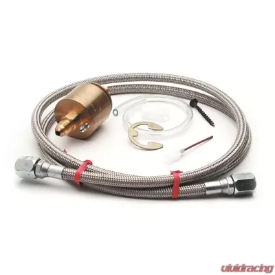 AutoMeter FUELP ISOLATOR KIT; FOR 100PSI GA; BRASS; INCL. 4FT. #4 BRAIDED STAINLESS LINE - 5282
