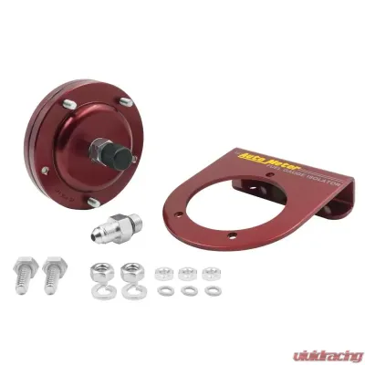 AutoMeter FUEL PRESS ISOLATOR KIT; FOR 15 PSI GAUGES; RED ANODIZED ALUMINUM;-4AN FITTINGS - 5376