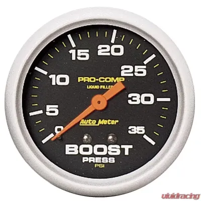 AutoMeter GAUGE; BOOST PRESS; 2 5/8in.; 35PSI; LIQUID FILLED MECH; PRO-COMP - 5404