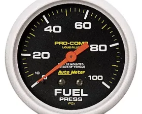 AutoMeter GAUGE; FUEL PRESS; 2 5/8in.; 100PSI; LIQUID FILLED MECH; PRO-COMP