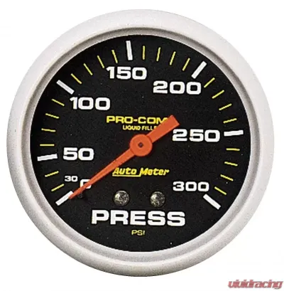 AutoMeter GAUGE; PRESSURE; 2 5/8in.; 300PSI; LIQUID FILLED MECH; PRO-COMP - 5423