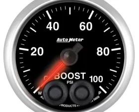 AutoMeter GAUGE; BOOST; 2 1/16in.; 100PSI; DIGITAL STEPPER MOTOR W/PEAK/WARN; ELITE