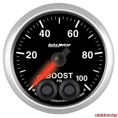AutoMeter GAUGE; BOOST; 2 1/16in.; 100PSI; DIGITAL STEPPER MOTOR W/PEAK/WARN; ELITE - 5606