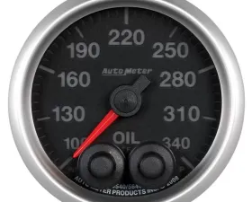 AutoMeter GAUGE; OIL TEMP; 2 1/16in.; 340deg.; STEPPER MOTOR W/PEAK/WRN; ELITE; HIGH TEMP