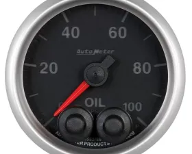 AutoMeter GAUGE; OIL PRESS; 2 1/16in.; 100PSI; STEPER MOTOR W/PEAK/WRN; ELITE;-4AN SENSOR