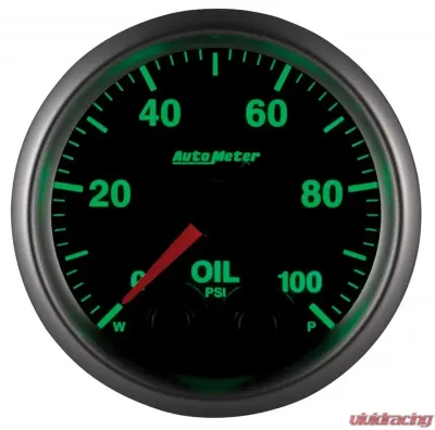 AutoMeter GAUGE; OIL PRESS; 2 1/16in.; 100PSI; STPR MTR W/PK/WRN; ELITE; W/O PRO-CONTROL - 5652-05702
