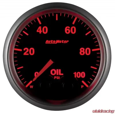 AutoMeter GAUGE; OIL PRESS; 2 1/16in.; 100PSI; STPR MTR W/PK/WRN; ELITE; W/O PRO-CONTROL - 5652-05702