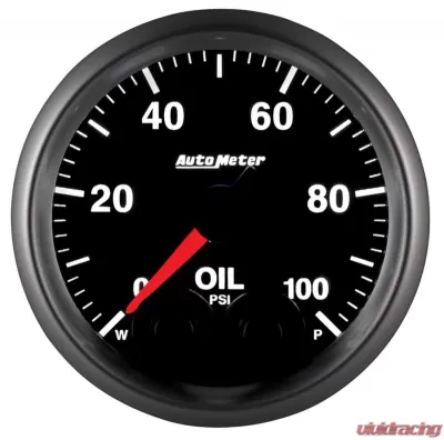 AutoMeter GAUGE; OIL PRESS; 2 1/16in.; 100PSI; STPR MTR W/PK/WRN; ELITE; W/O PRO-CONTROL - 5652-05702
