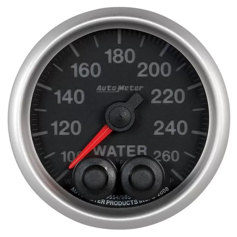AutoMeter GAUGE; WATER TEMP; 2 1/16in.; 260deg.F; STEPPER MOTOR W/PEAK/WARN; ELITE - 5654