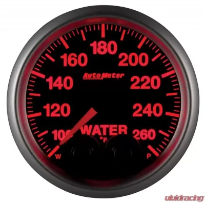 AutoMeter GAUGE; WTEMP; 2 1/16in.; 260deg.F; STEPPER MOTOR W/PEAK/WRN; ELITE; W/O PRO-CONT - 5654-05702