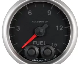 AutoMeter GAUGE; FUEL PRESS; 2 1/16in.; 15PSI; STEPPER MOTOR W/PEAK/WARN; ELITE