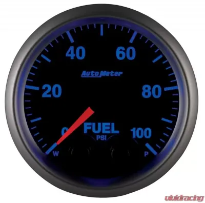 AutoMeter GAUGE; FUELP; 2 1/16in.; 100PSI; DIGITAL STPR MTR W/PK/WRN; ELITE;-4AN SENSOR - 5671-05702-A