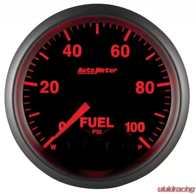 AutoMeter GAUGE; FUELP; 2 1/16in.; 100PSI; DIGITAL STPR MTR W/PK/WRN; ELITE;-4AN SENSOR - 5671-05702-A