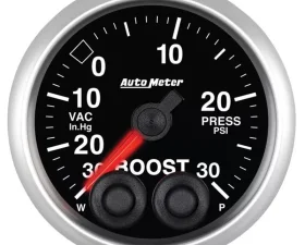 AutoMeter GAUGE; VAC/BOOST; 2 1/16in.; 30INHG-30PSI; STEPPER MOTOR W/PEAK/WARN; ELITE