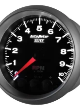 AutoMeter GAUGE; TACH; 3 3/8in.; 10K RPM; IN-DASH W/SHIFT LIGHT/PEAK MEM; ELITE                                     - 5697 - Image 3