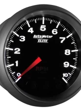 AutoMeter GAUGE; TACH; 3 3/8in.; 10K RPM; IN-DASH W/SHIFT LIGHT/PEAK MEM; ELITE                                     - 5697 - Image 6