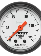 AutoMeter GAUGE; BOOST; 2 1/16in.; 15PSI; MECHANICAL; PHANTOM                                     - 5702 - Image 3