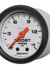 AutoMeter GAUGE; BOOST; 2 1/16in.; 15PSI; MECHANICAL; PHANTOM                                     - 5702 - Image 2