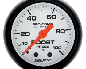 AutoMeter GAUGE; BOOST; 2 1/16in.; 100PSI; MECHANICAL; PHANTOM