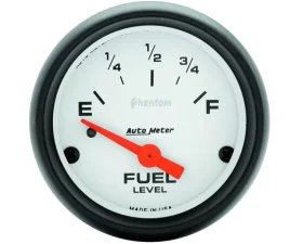 AutoMeter GAUGE; FUEL LEVEL; 2 1/16in.; 0OE TO 90OF; ELEC; PHANTOM