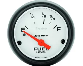 AutoMeter GAUGE; FUEL LEVEL; 2 1/16in.; 73OE TO 10OF; ELEC; PHANTOM