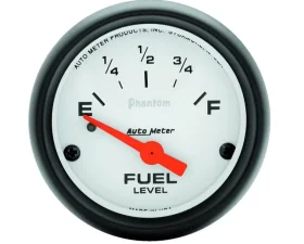 AutoMeter GAUGE; FUEL LEVEL; 2 1/16in.; 240OE TO 33OF; ELEC; PHANTOM