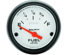 AutoMeter GAUGE; FUEL LEVEL; 2 1/16in.; 0OE TO 30OF; ELEC; PHANTOM