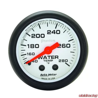 AutoMeter GAUGE; WATER TEMP; 2 1/16in.; 140-280deg.F; MECHANICAL; PHANTOM - 5731