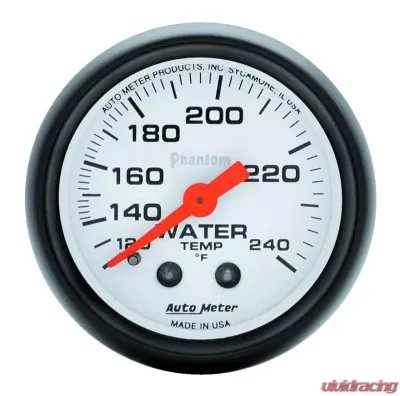 AutoMeter GAUGE; WATER TEMP; 2 1/16in.; 120-240deg.F; MECHANICAL; PHANTOM - 5732