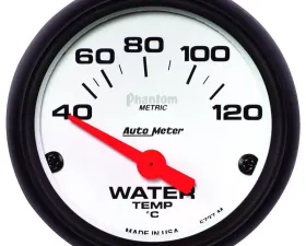 AutoMeter GAUGE; WATER TEMP; 2 1/16in.; 40-120deg.C; ELECTRIC; PHANTOM