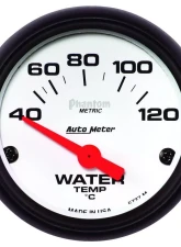 AutoMeter GAUGE; WATER TEMP; 2 1/16in.; 40-120deg.C; ELECTRIC; PHANTOM                                     - 5737-M - Image 2