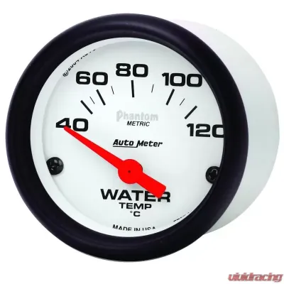 AutoMeter GAUGE; WATER TEMP; 2 1/16in.; 40-120deg.C; ELECTRIC; PHANTOM - 5737-M