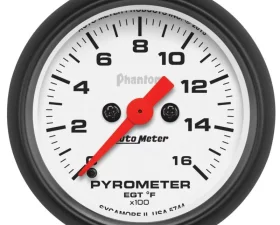 AutoMeter GAUGE; PYROMETER (EGT); 2 1/16in.; 1600deg.F; DIGITAL STEPPER MOTOR; PHANTOM