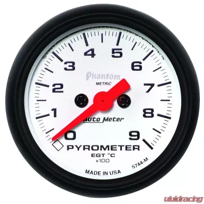 AutoMeter GAUGE; PYROMETER (EGT); 2 1/16in.; 900deg.C; DIGITAL STEPPER MOTOR; PHANTOM - 5744-M