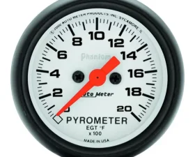 AutoMeter GAUGE; PYROMETER (EGT); 2 1/16in.; 2000deg.F; DIGITAL STEPPER MOTOR; PHANTOM