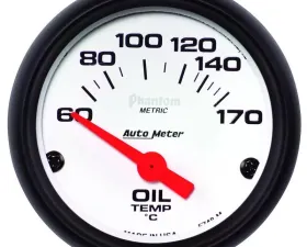 AutoMeter GAUGE; OIL TEMP; 2 1/16in.; 60-170deg.F; ELECTRIC; PHANTOM
