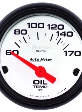 AutoMeter GAUGE; OIL TEMP; 2 1/16in.; 60-170deg.F; ELECTRIC; PHANTOM                                     - 5748-M - Image 3